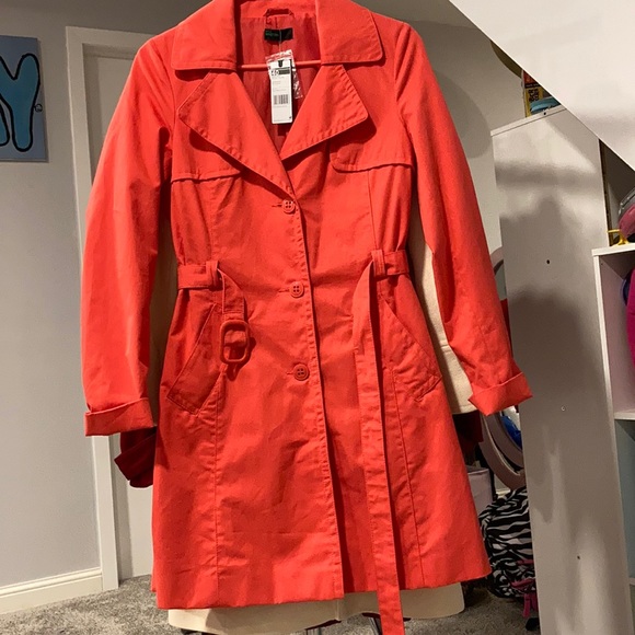Benetton Womens Trench Raincoat Nwt 